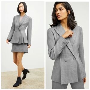 MM Lafleur Gaia Jacket Sharkskin Grey Virgin Wool Size 2